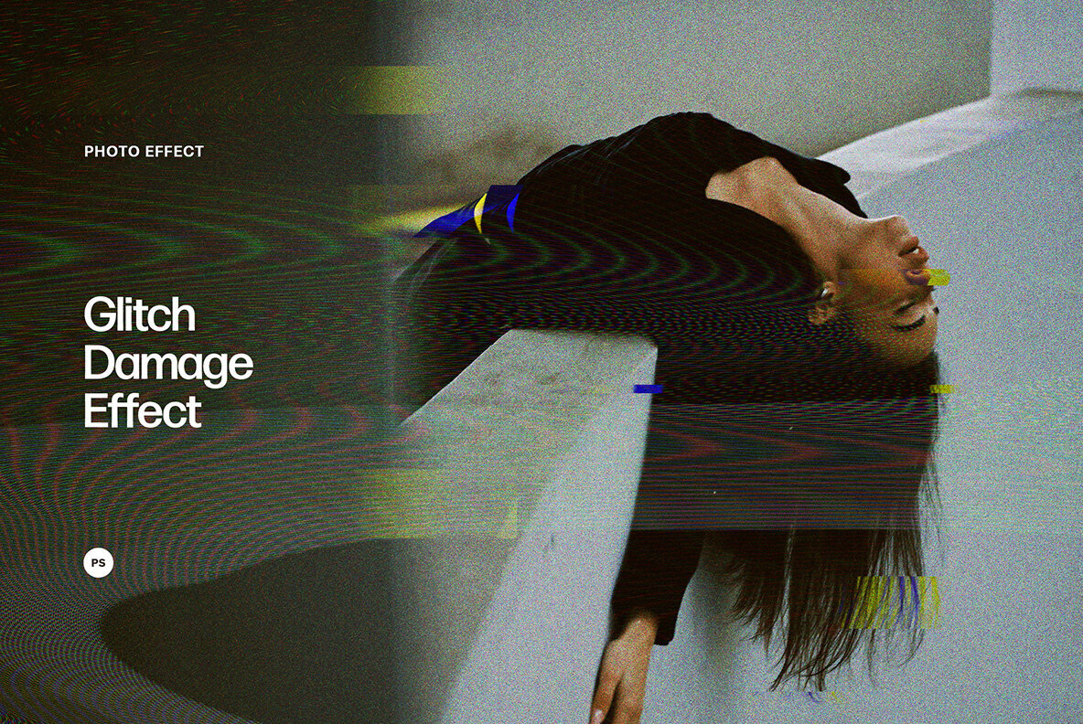 Glitch Damage Photo Effect 1