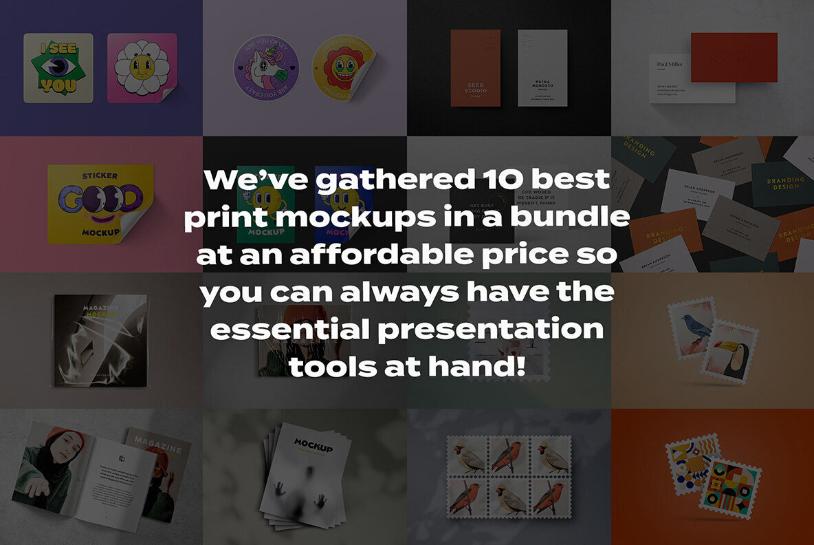 Print Showcase Mockup Bundle 2