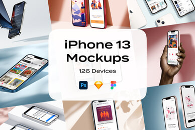 iPhone 13 Mockup for PSD Sketch Figma