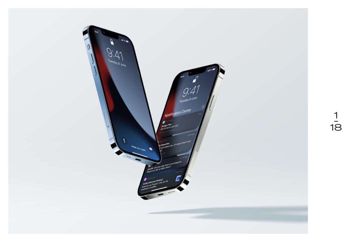 iPhone 13 Mockup for PSD Sketch Figma 3