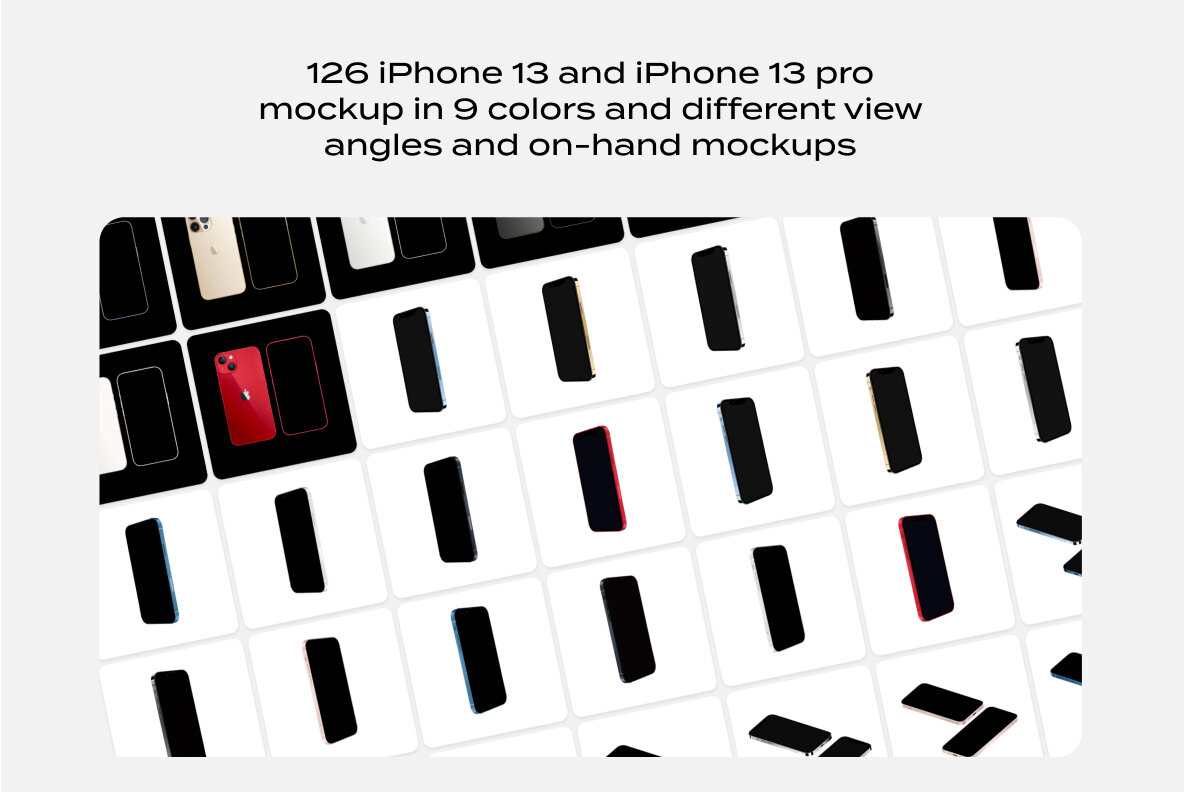 iPhone 13 Mockup for PSD Sketch Figma 21