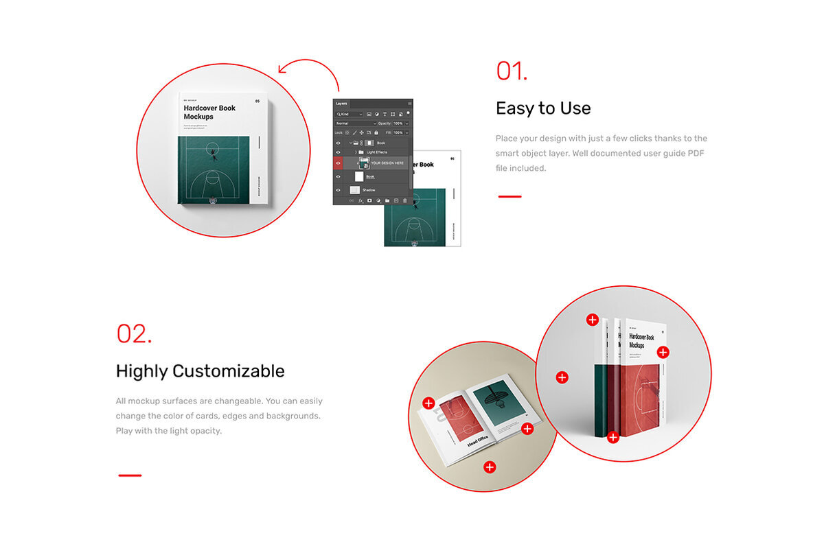 Hardcover Book Mockups   Studio Scenes 4