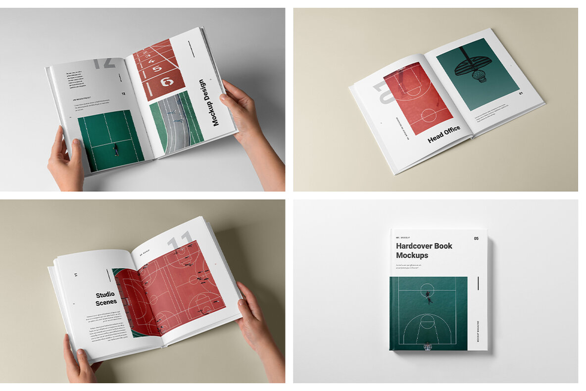 Hardcover Book Mockups   Studio Scenes 9