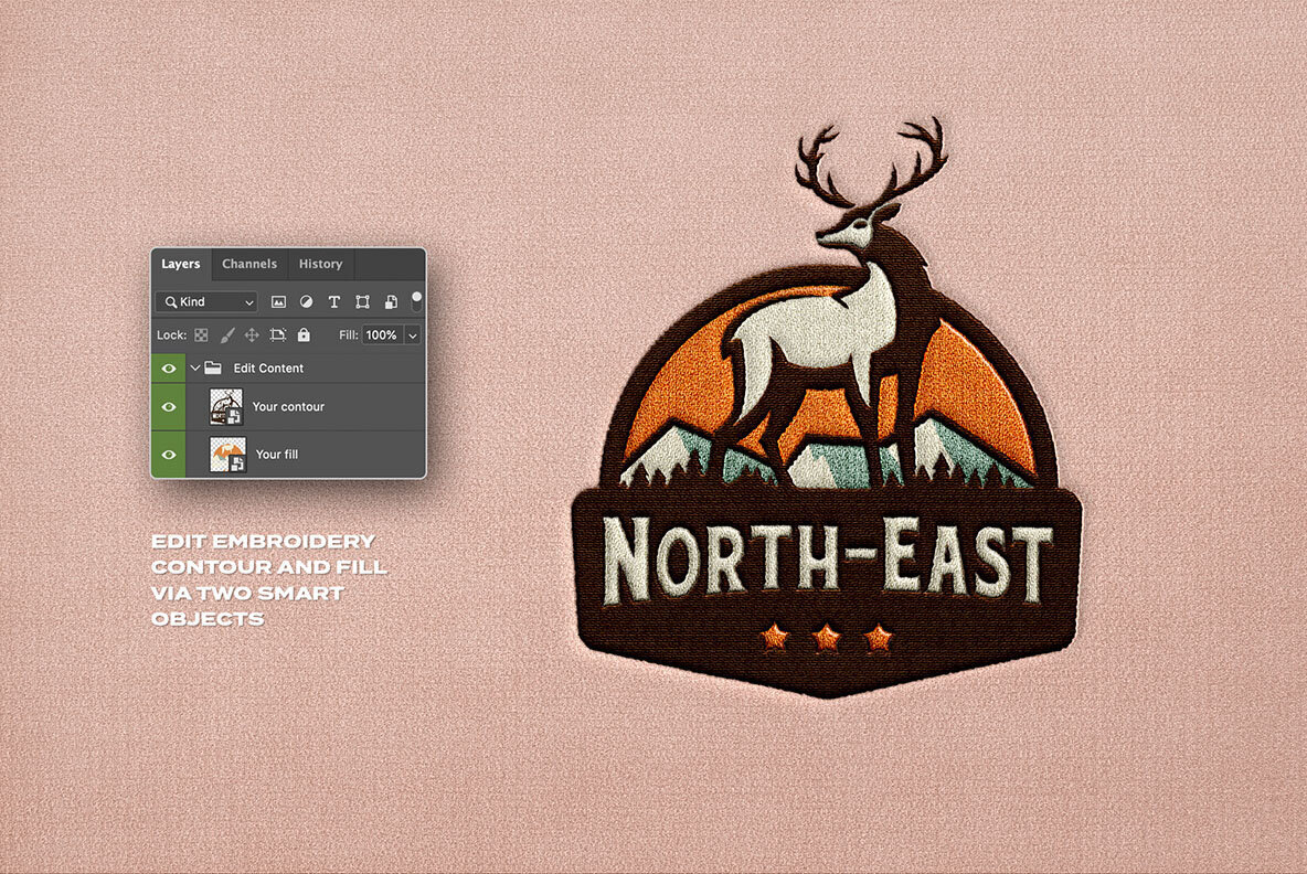 Patch Embroidery Mockup 2