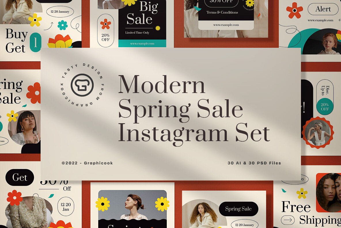 Modern Spring Sale Instagram Set 1