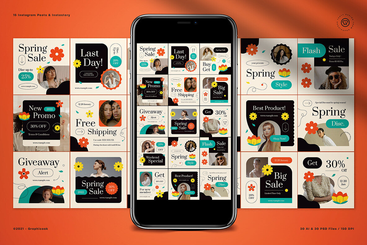 Modern Spring Sale Instagram Set 2