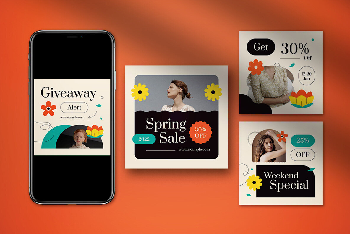 Modern Spring Sale Instagram Set 4