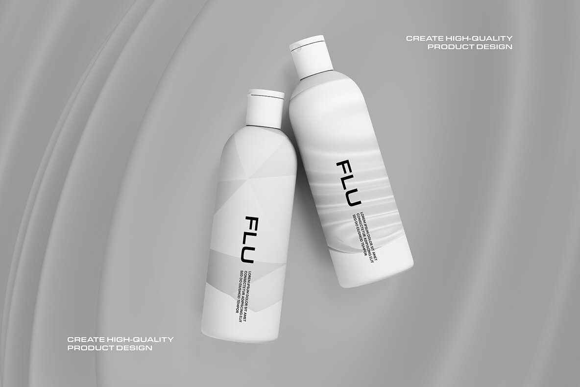 Modern 3D White Shapes Collection 10