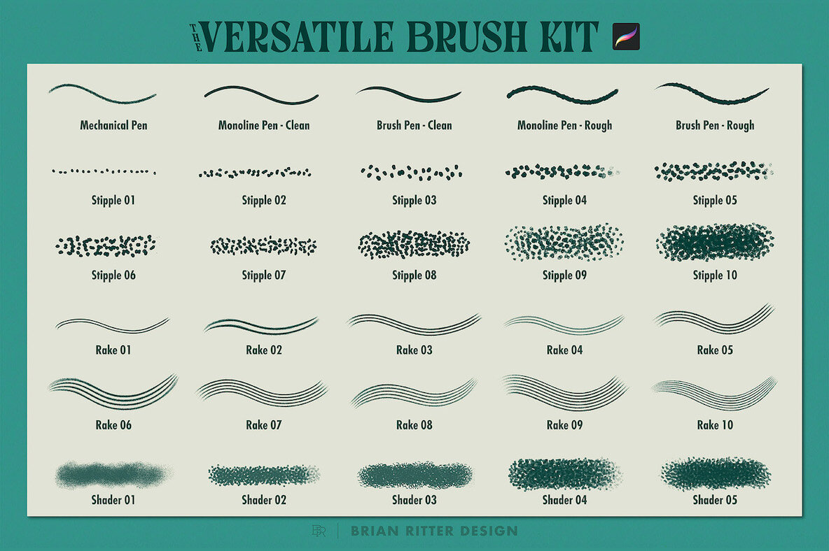 Versatile Brush Kit for Procreate 6