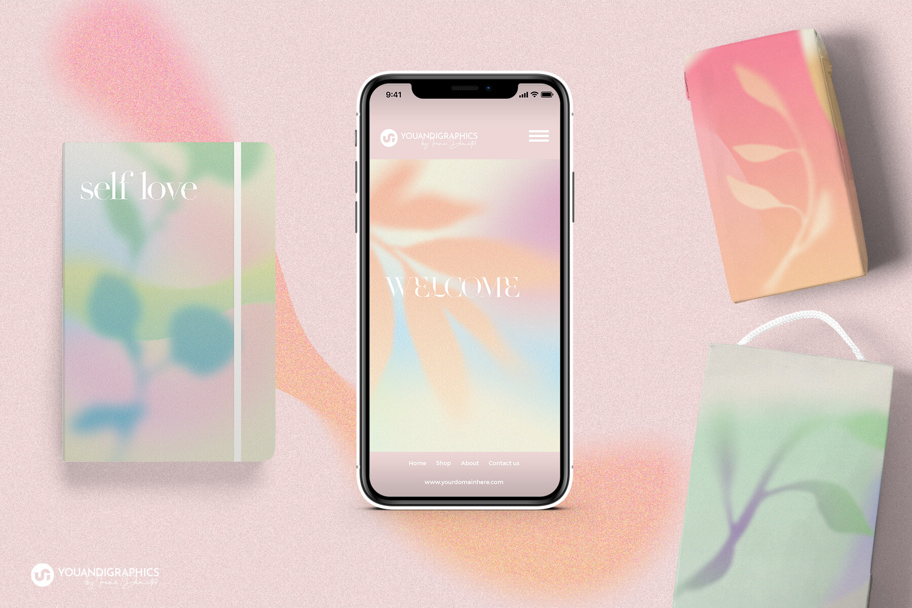 Colorful Grainy Gradient Backgrounds 6