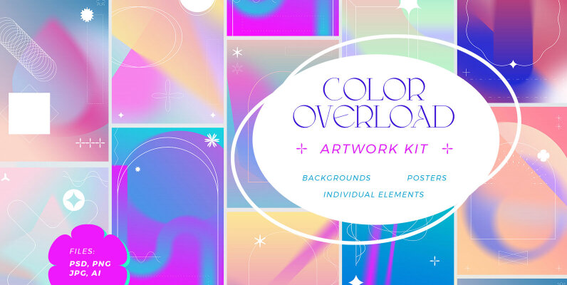 Color Overload Gradients Artwork Kit