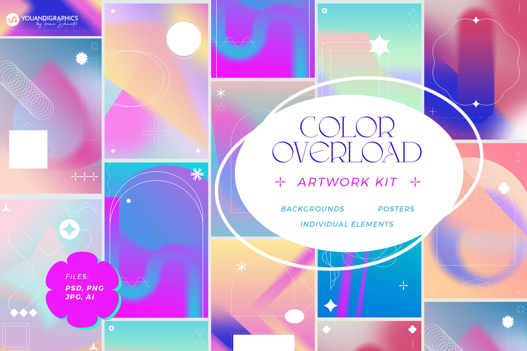 Color Overload Gradients Artwork Kit 1
