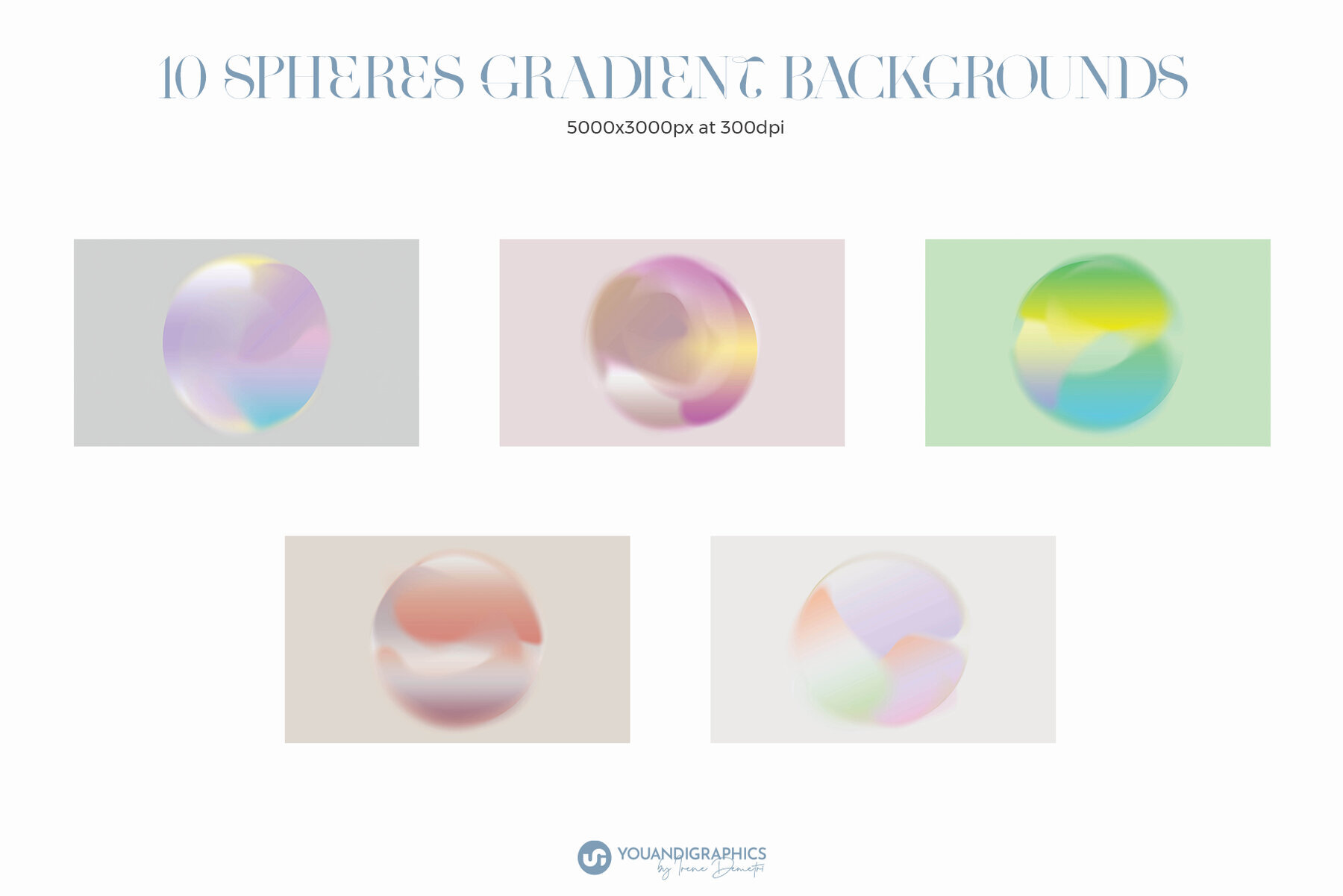 Gradient Spheres Animated and Still 4