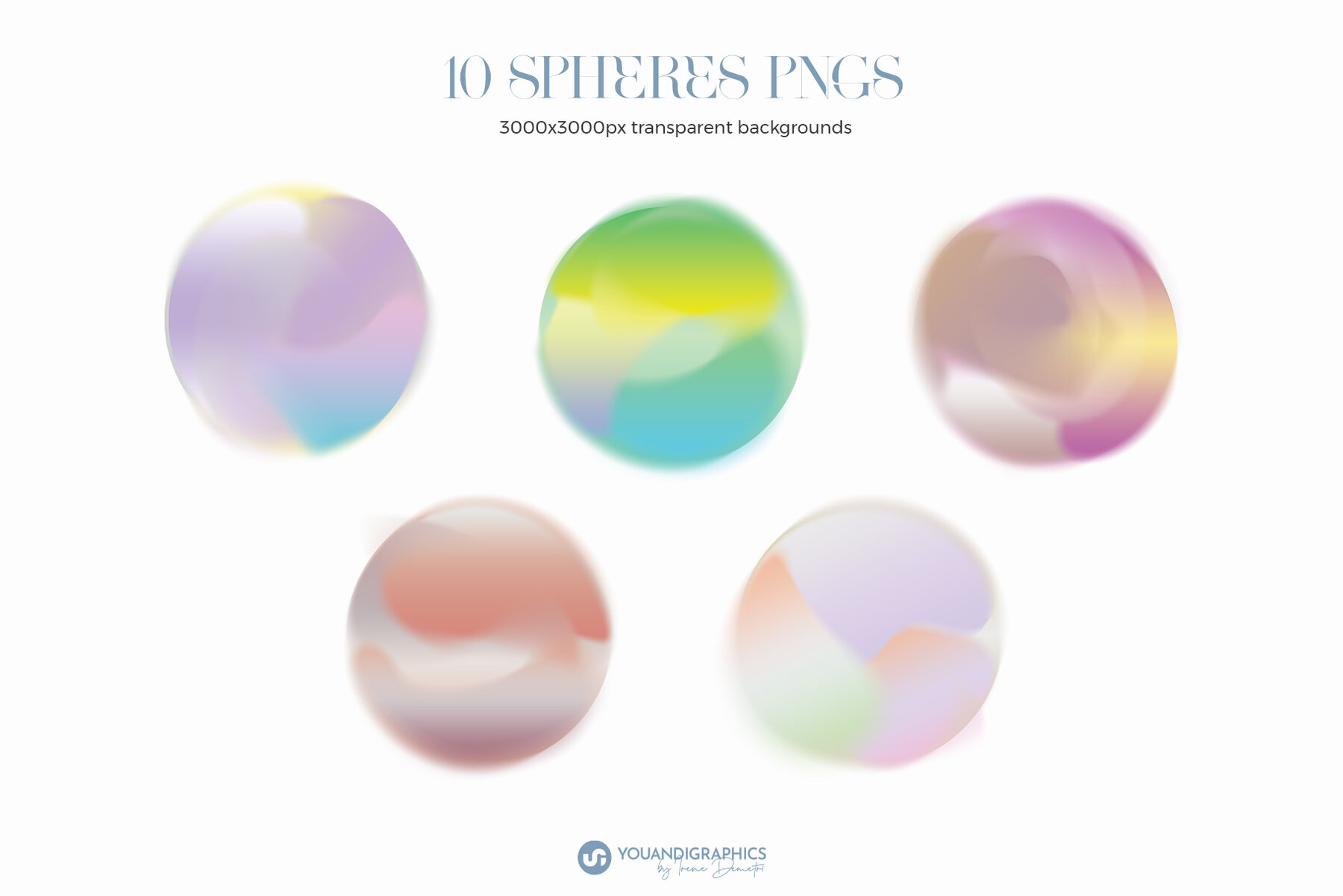 Gradient Spheres Animated and Still 6