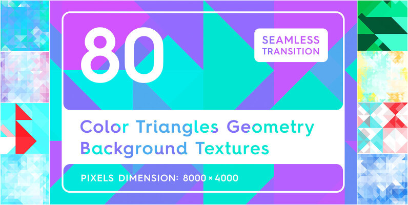 80 Color Triangles Geometry Background Textures