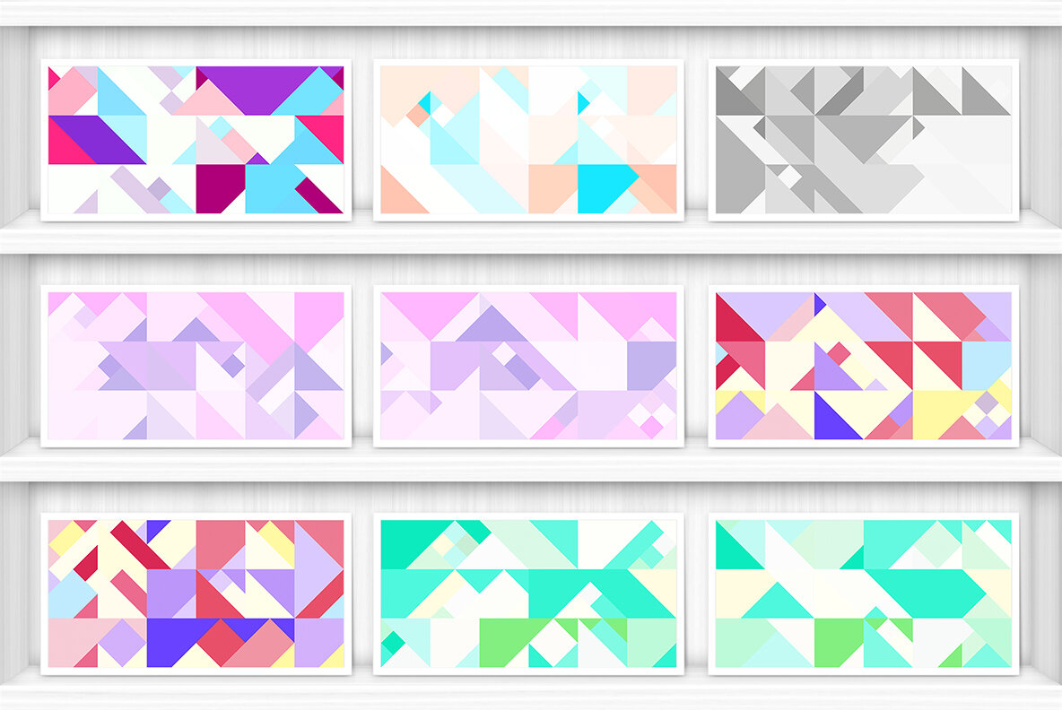 80 Color Triangles Geometry Background Textures 7