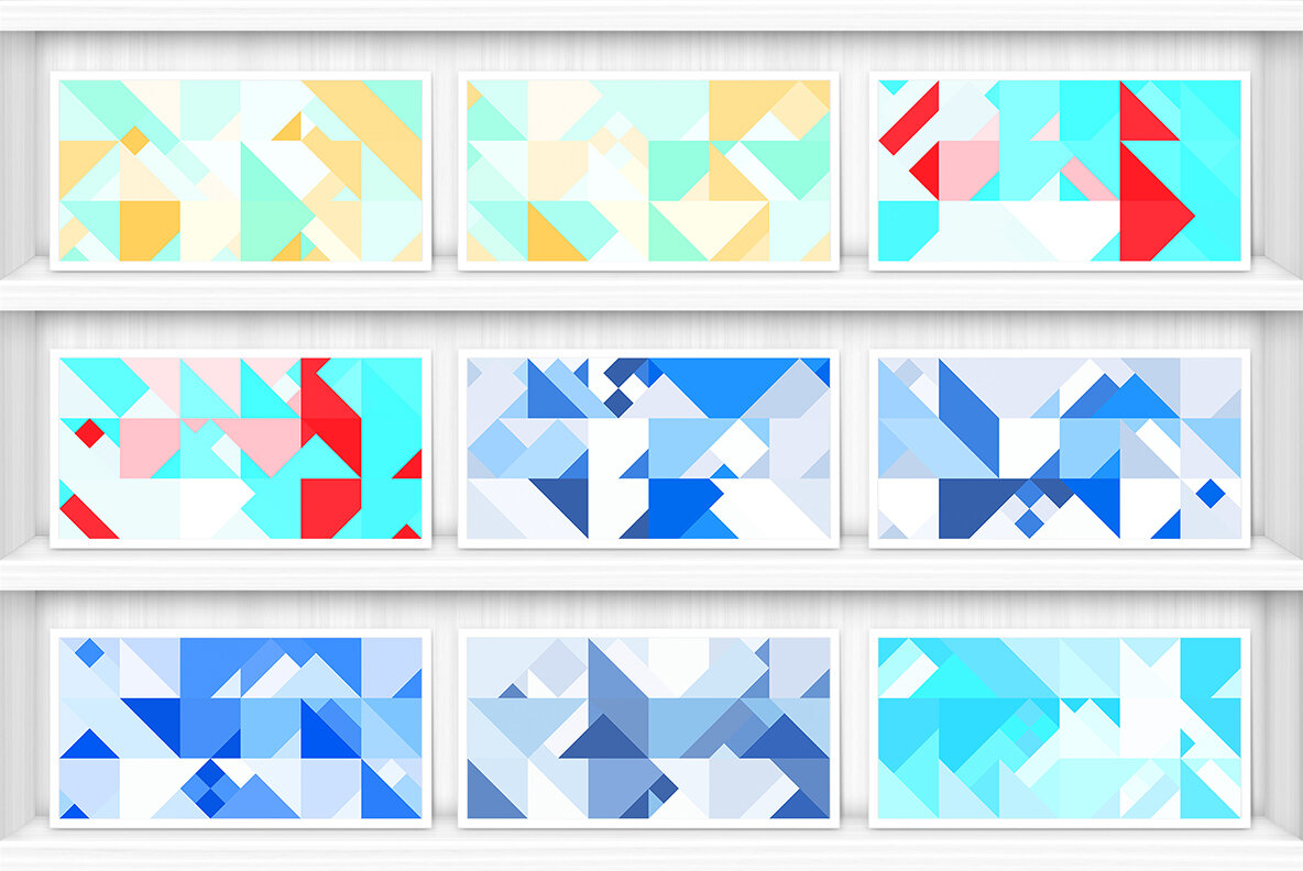 80 Color Triangles Geometry Background Textures 8