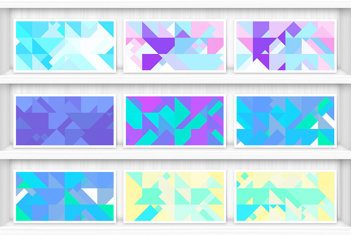 80 Color Triangles Geometry Background Textures 9