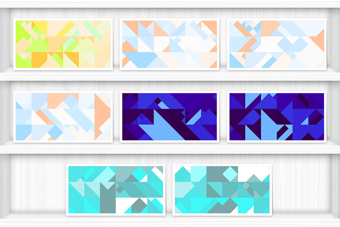 80 Color Triangles Geometry Background Textures 10