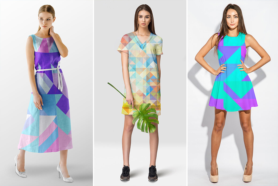 80 Color Triangles Geometry Background Textures 12