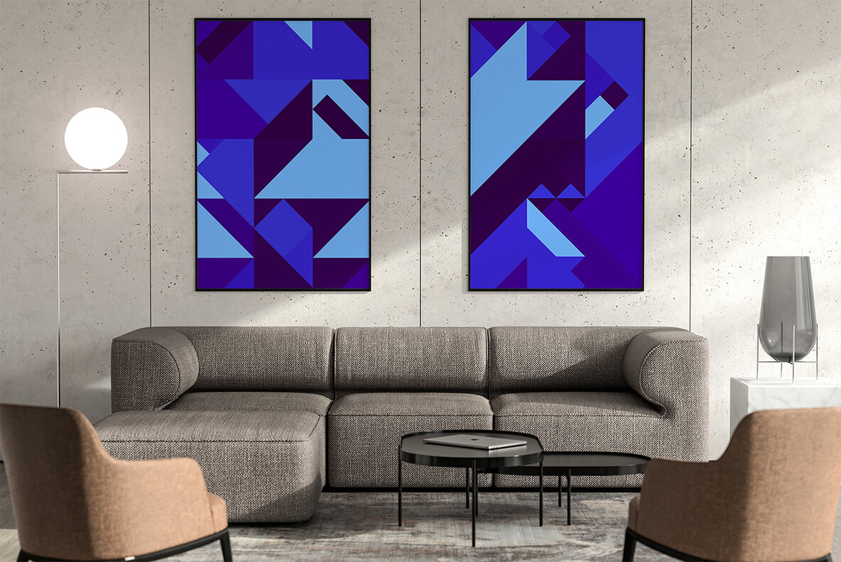 80 Color Triangles Geometry Background Textures 14