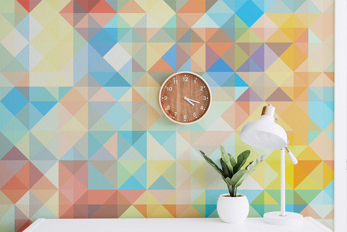 80 Color Triangles Geometry Background Textures 16