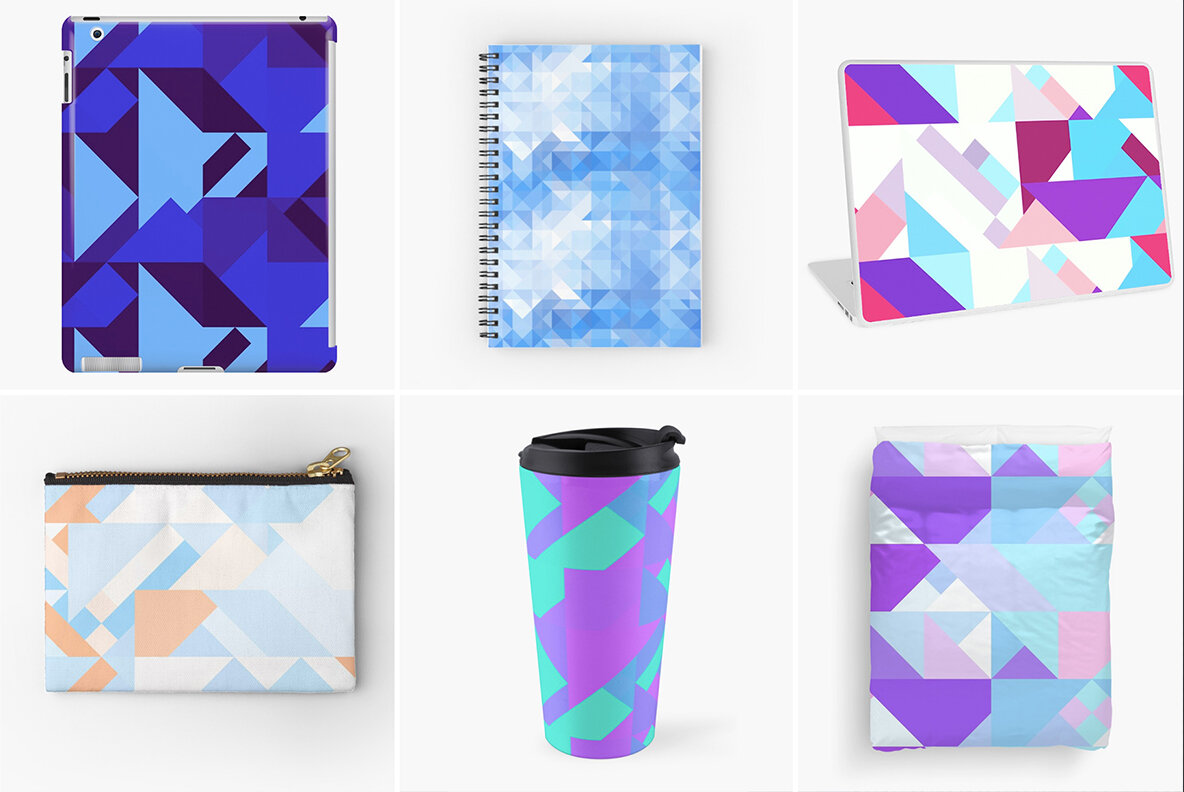 80 Color Triangles Geometry Background Textures 19