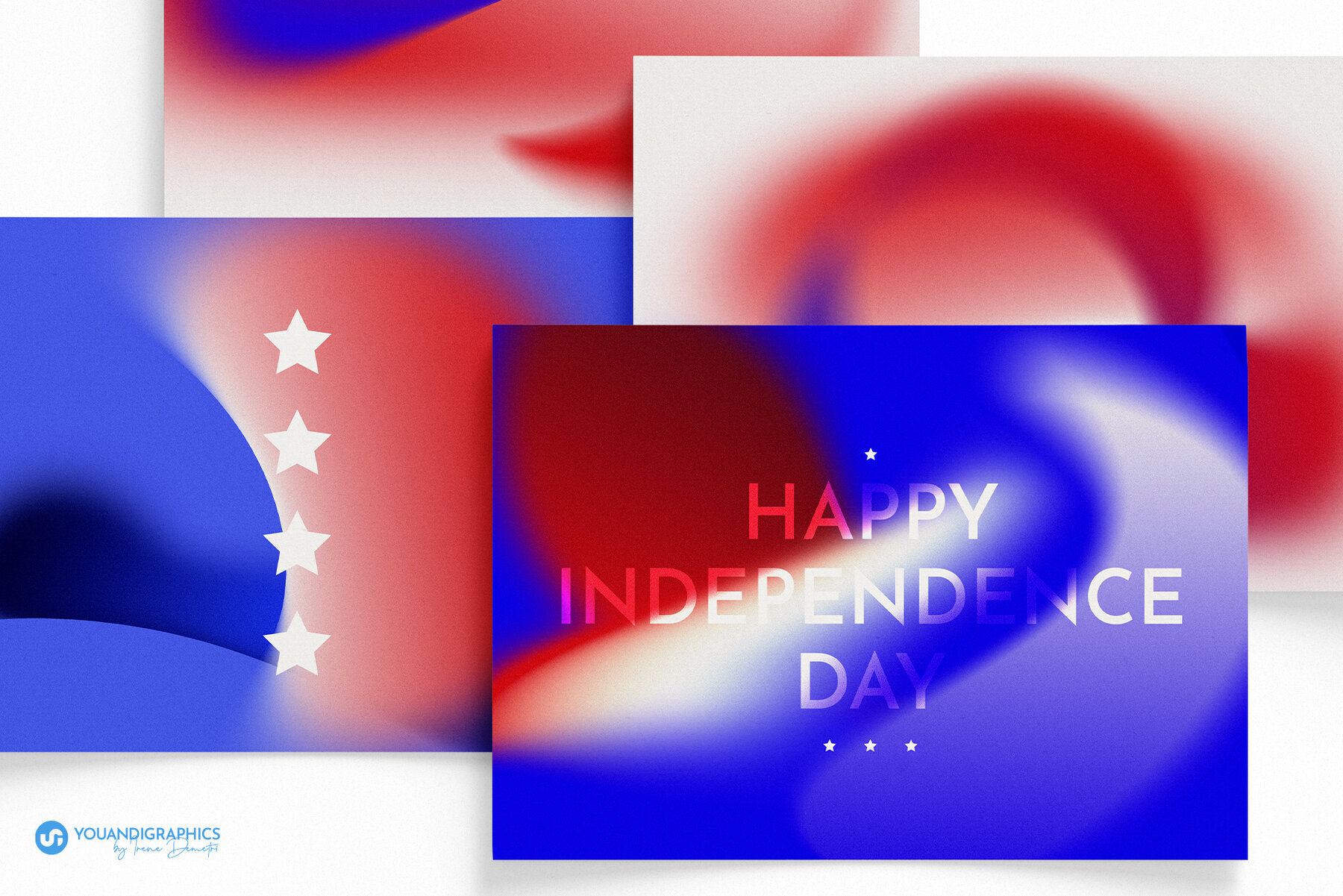 Independence Day Abstract Gradients 2