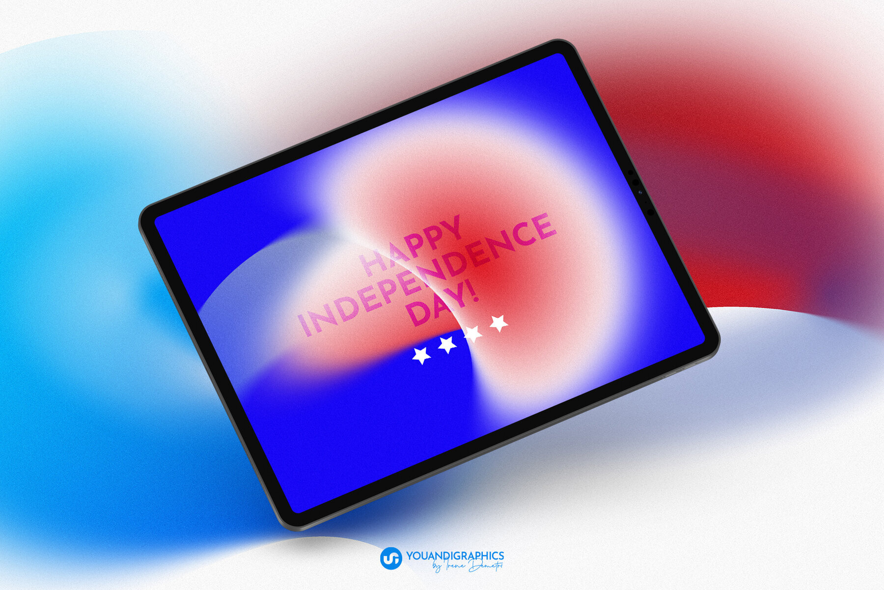Independence Day Abstract Gradients 4