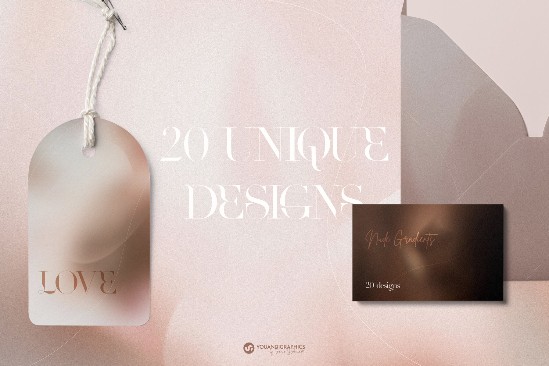 Nude Gradient Textured Backgrounds 6