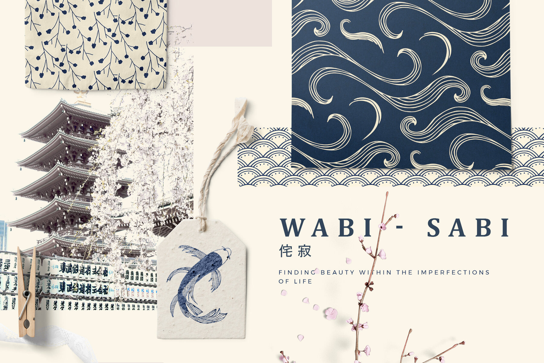 Japanese Patterns Vector Handdrawn 7