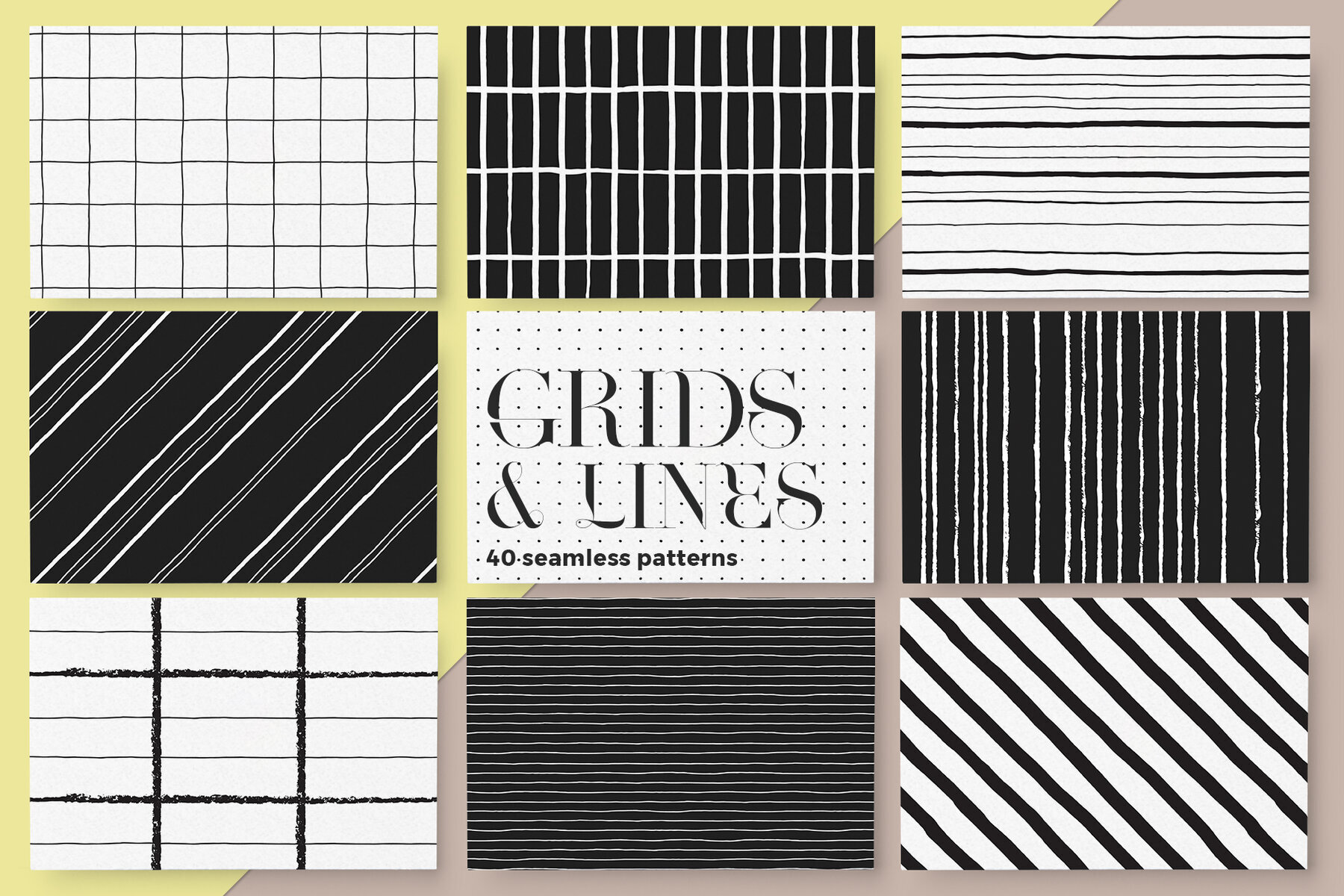 Grids   Lines Seamless Patterns 1