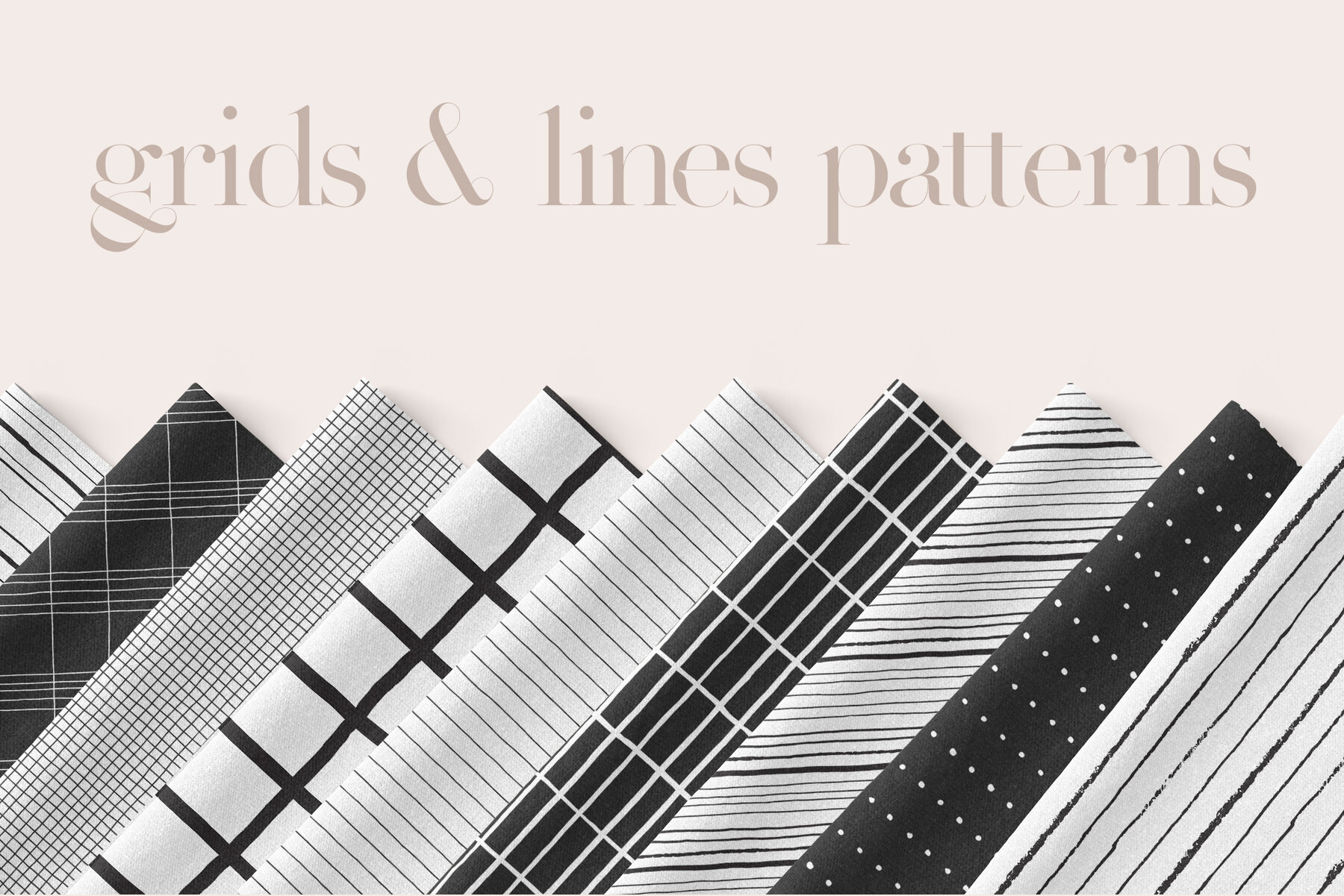 Grids   Lines Seamless Patterns 5