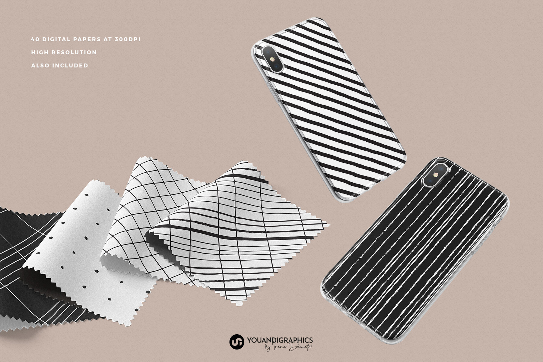 Grids   Lines Seamless Patterns 6