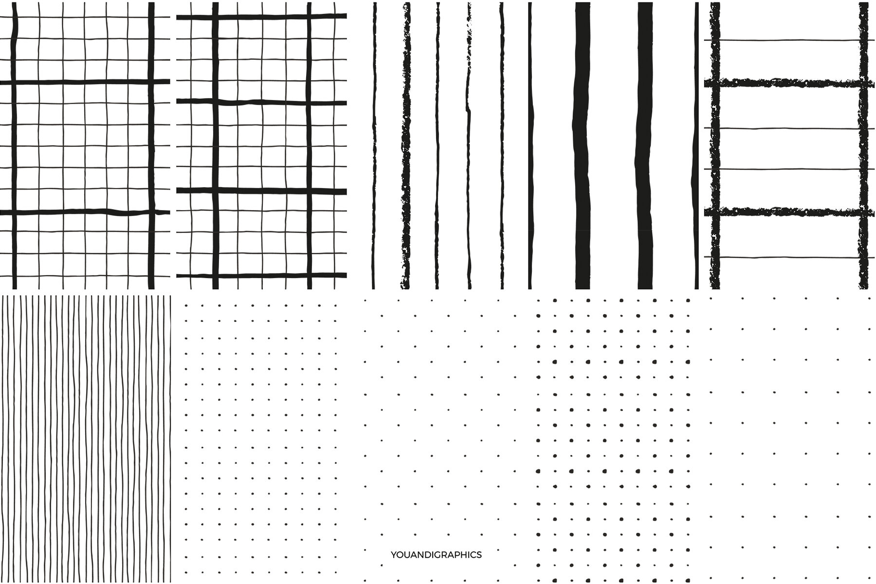 Grids   Lines Seamless Patterns 11
