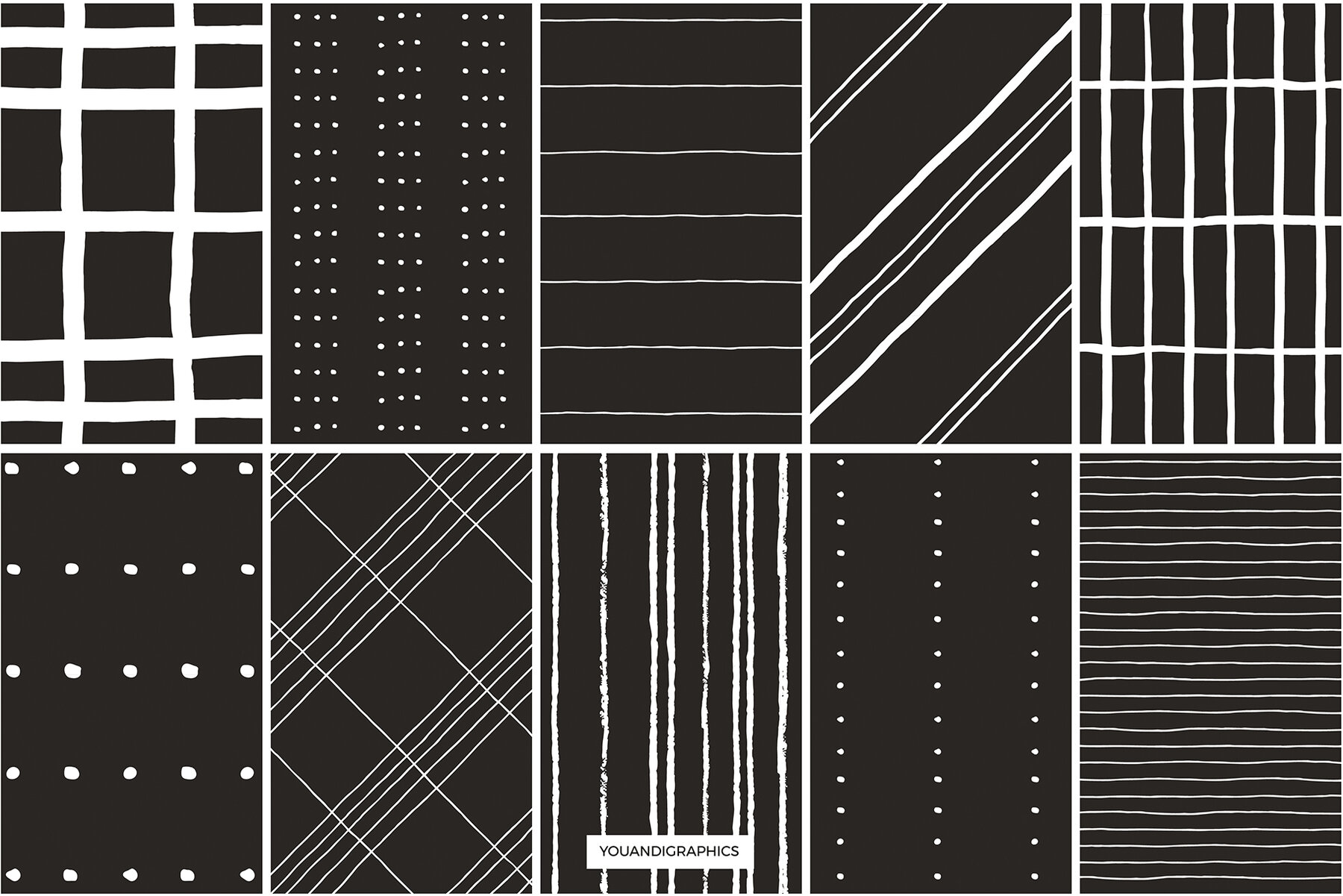 Grids   Lines Seamless Patterns 12
