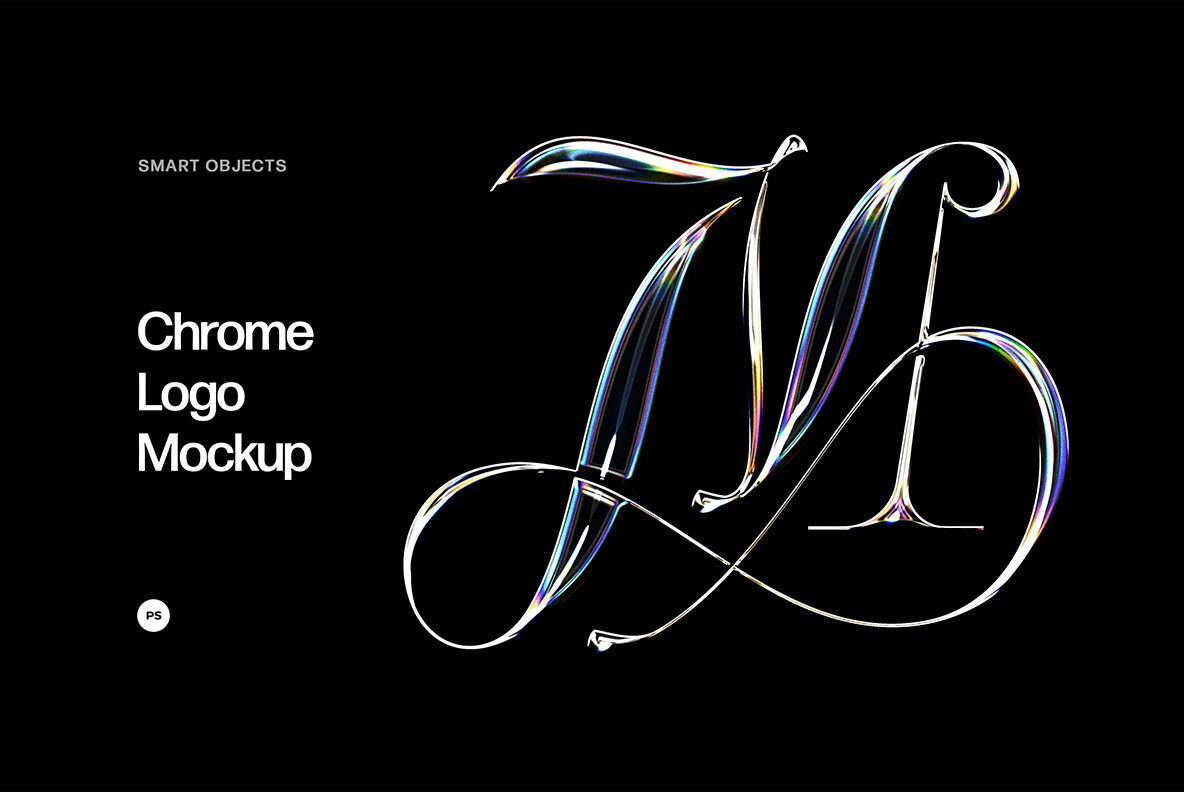 Chrome Logo Mockup 1