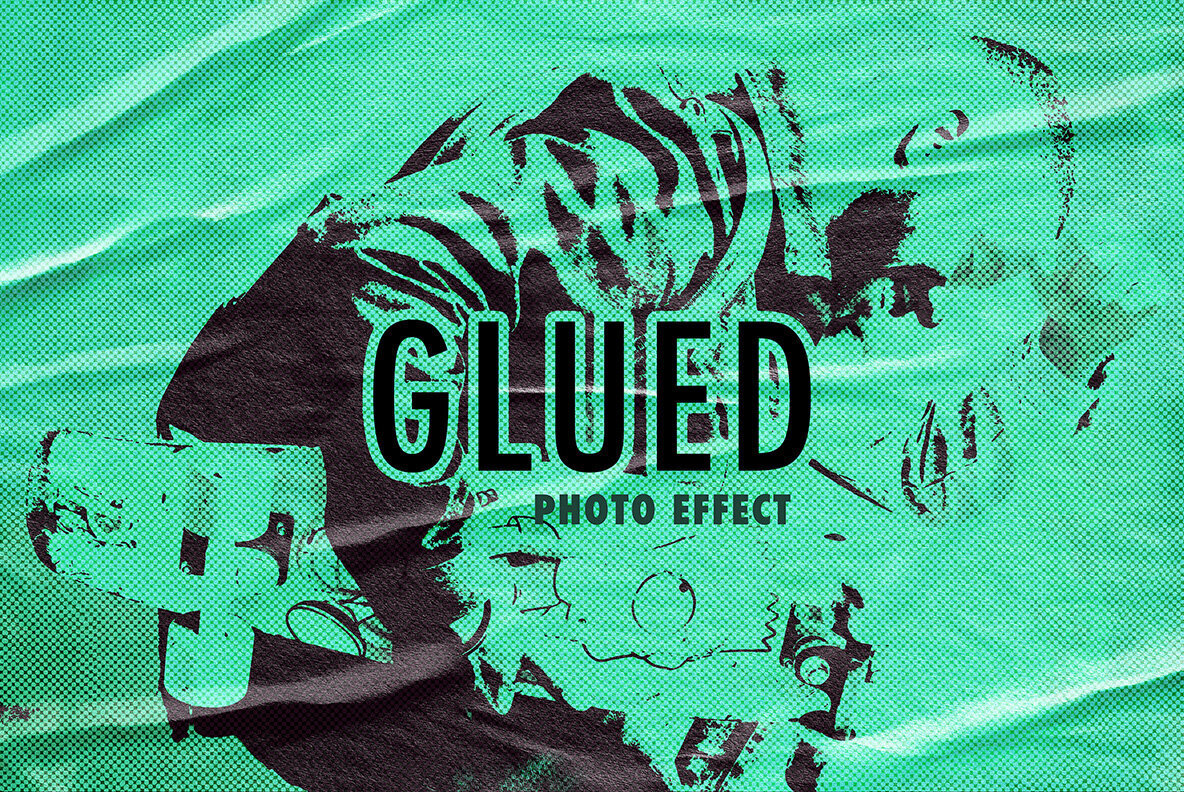 Glued Poster Photo Effect 1
