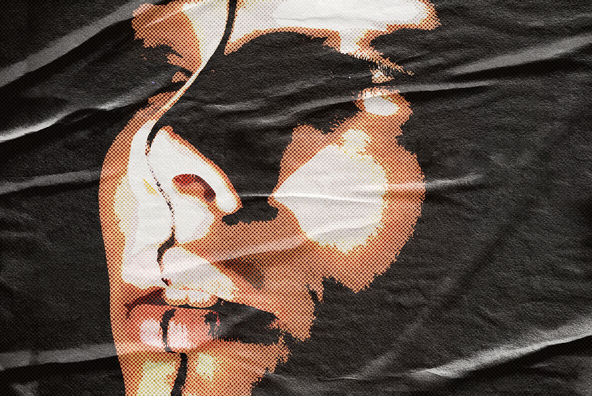 Glued Poster Photo Effect 2