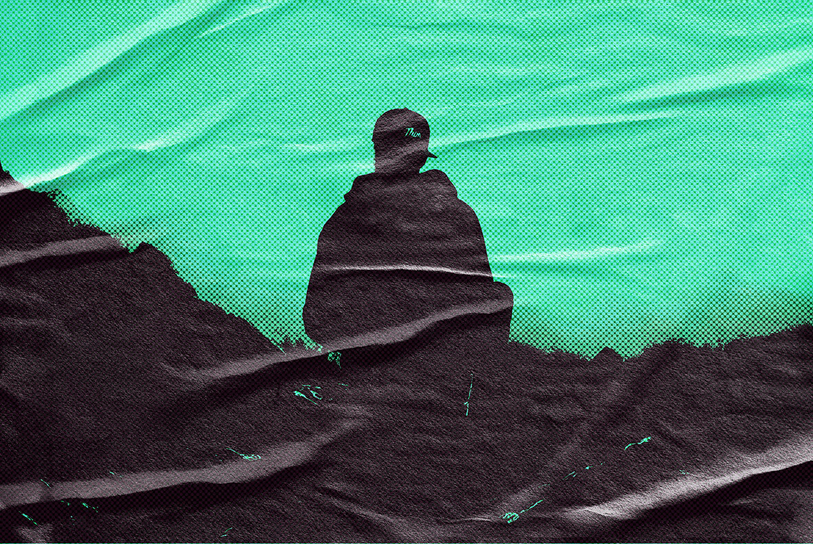 Glued Poster Photo Effect 3