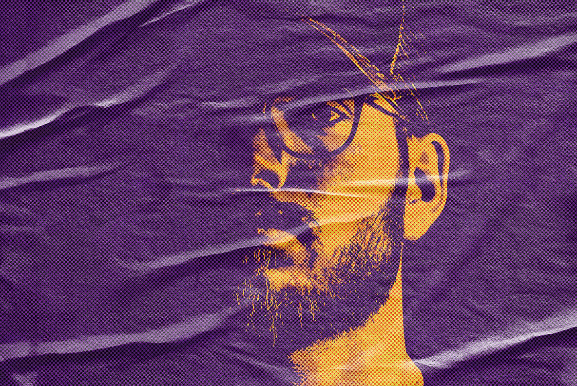 Glued Poster Photo Effect 4