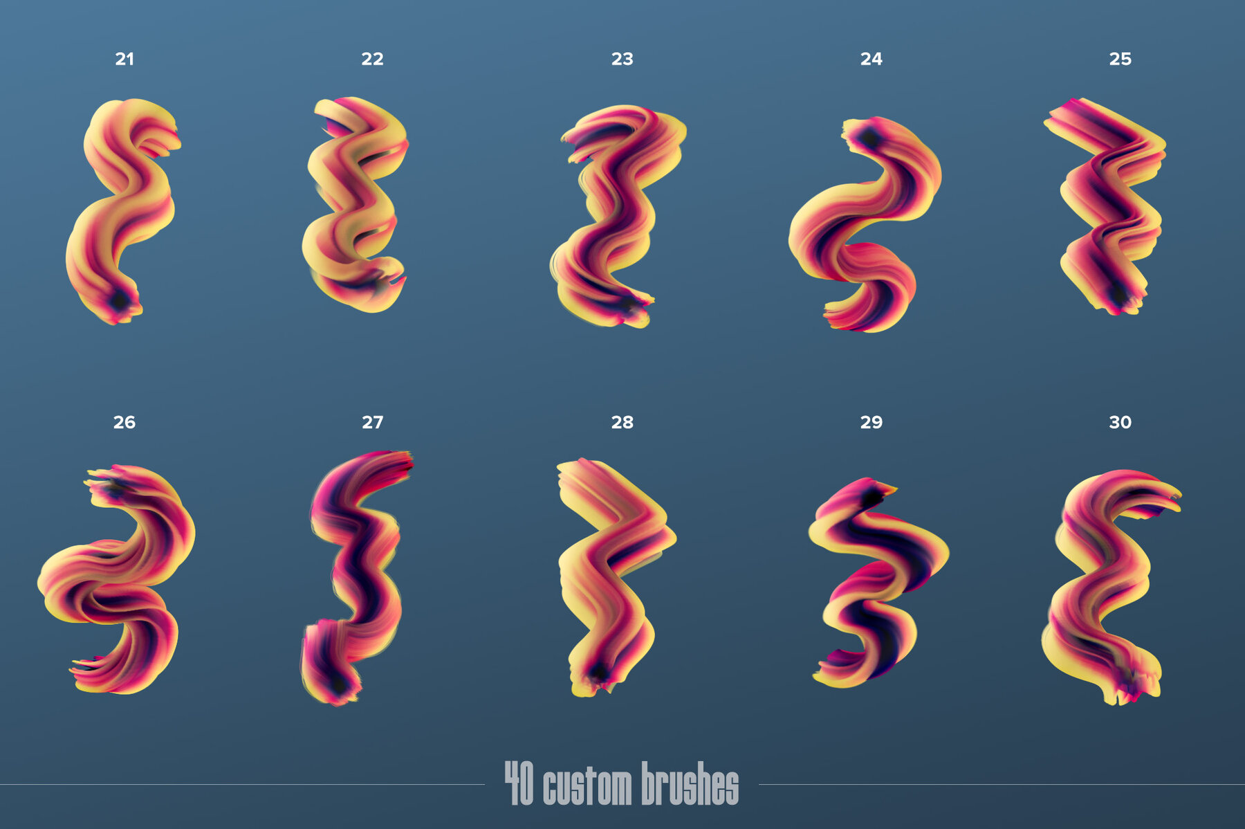 Gradial     Multicolor Brushes for Photoshop 9