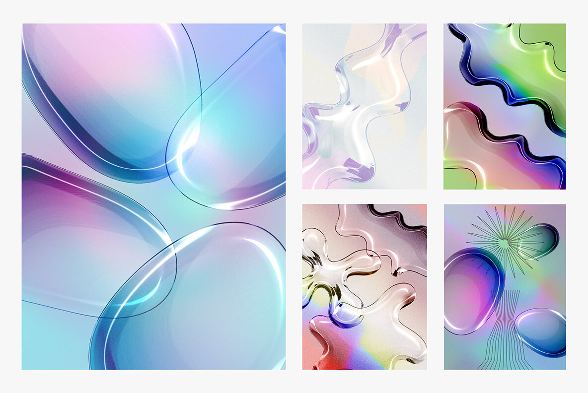 167 Posters Gradients Shapes Pack 9