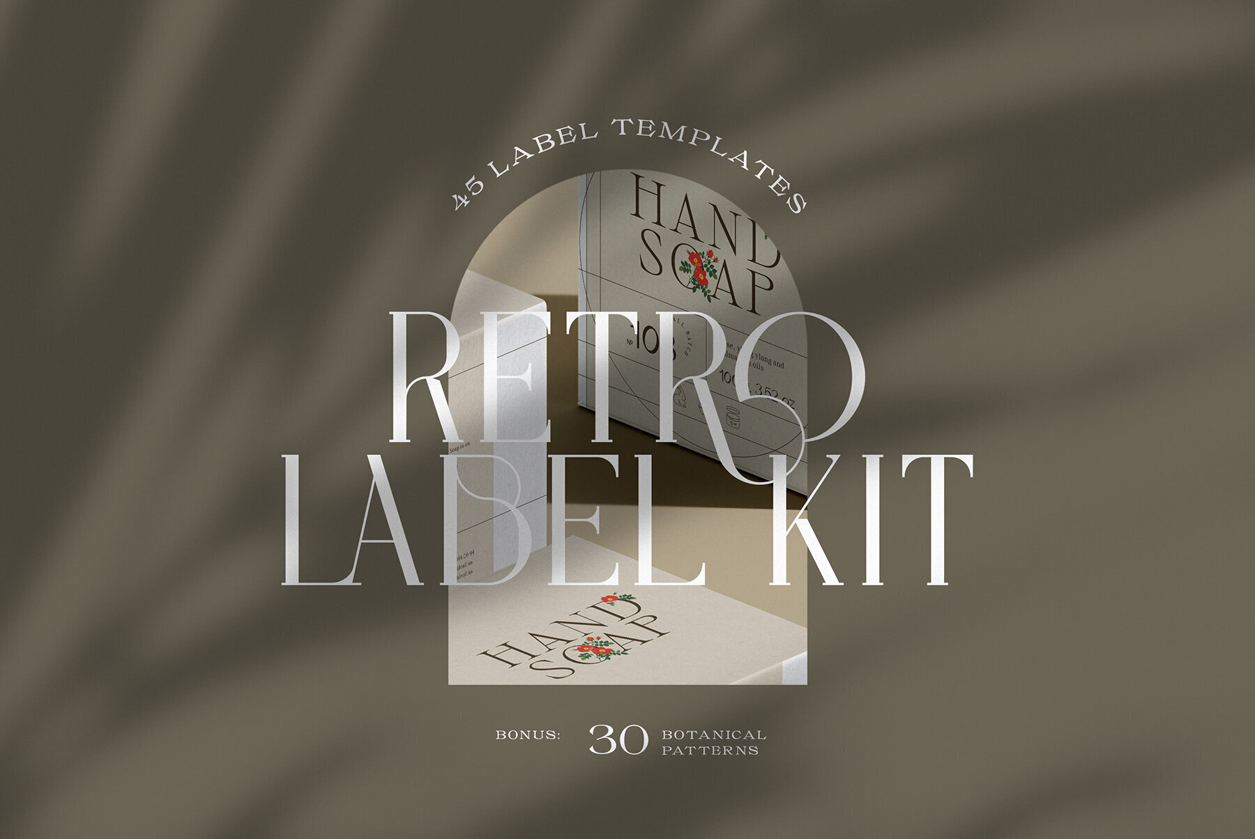 Floral Retro Label Kit 1