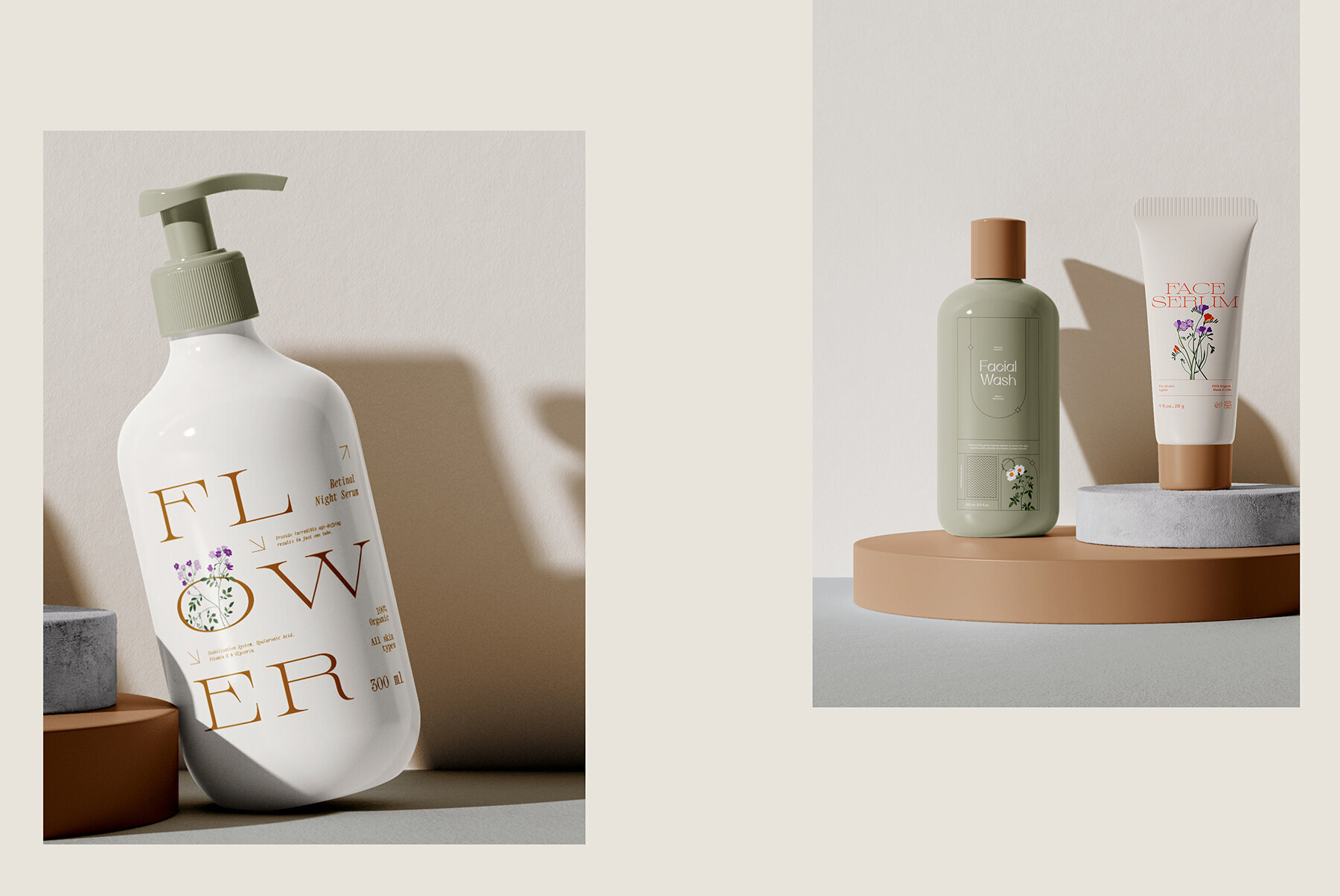 Floral Retro Label Kit 2