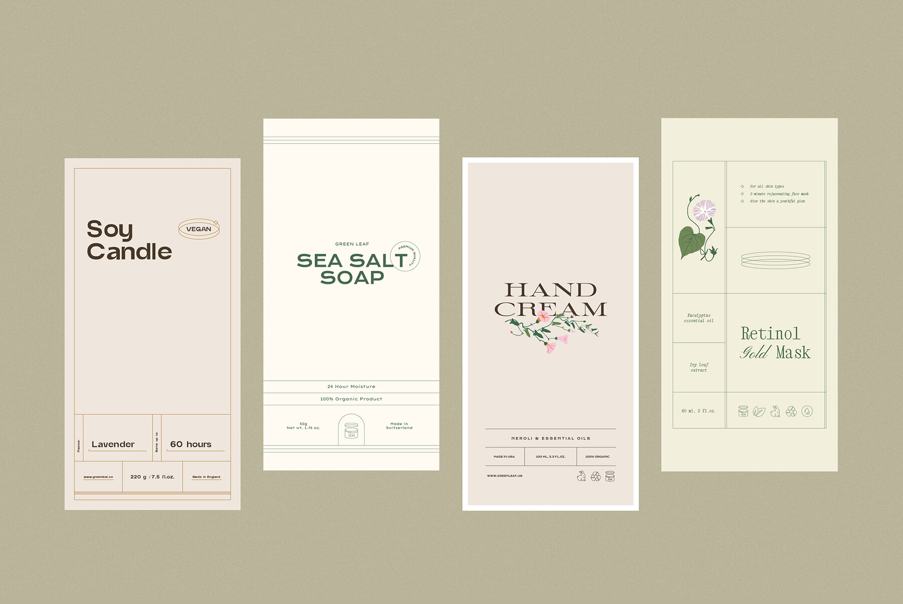 Floral Retro Label Kit 11