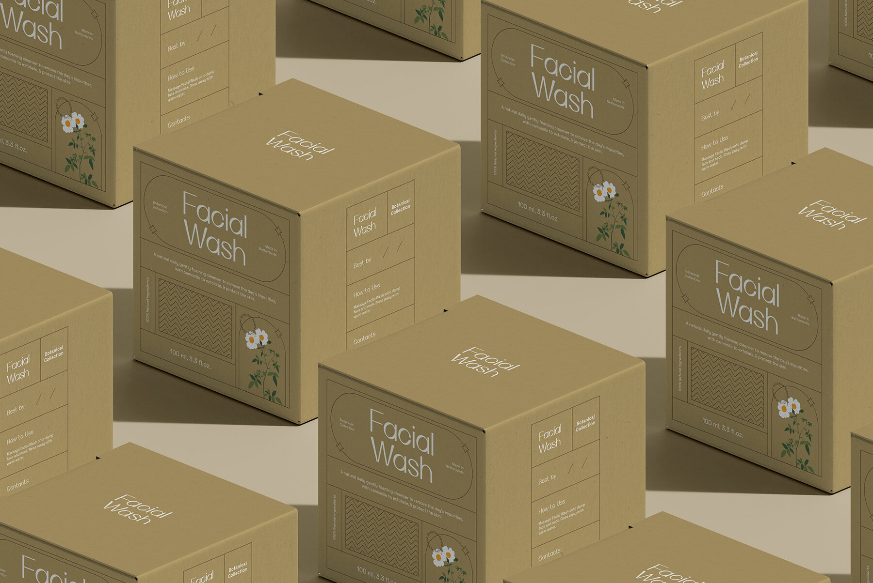 Floral Retro Label Kit 20