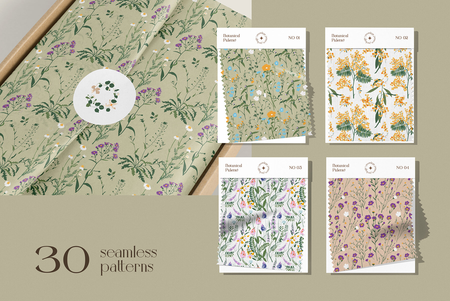 Floral Retro Label Kit 21