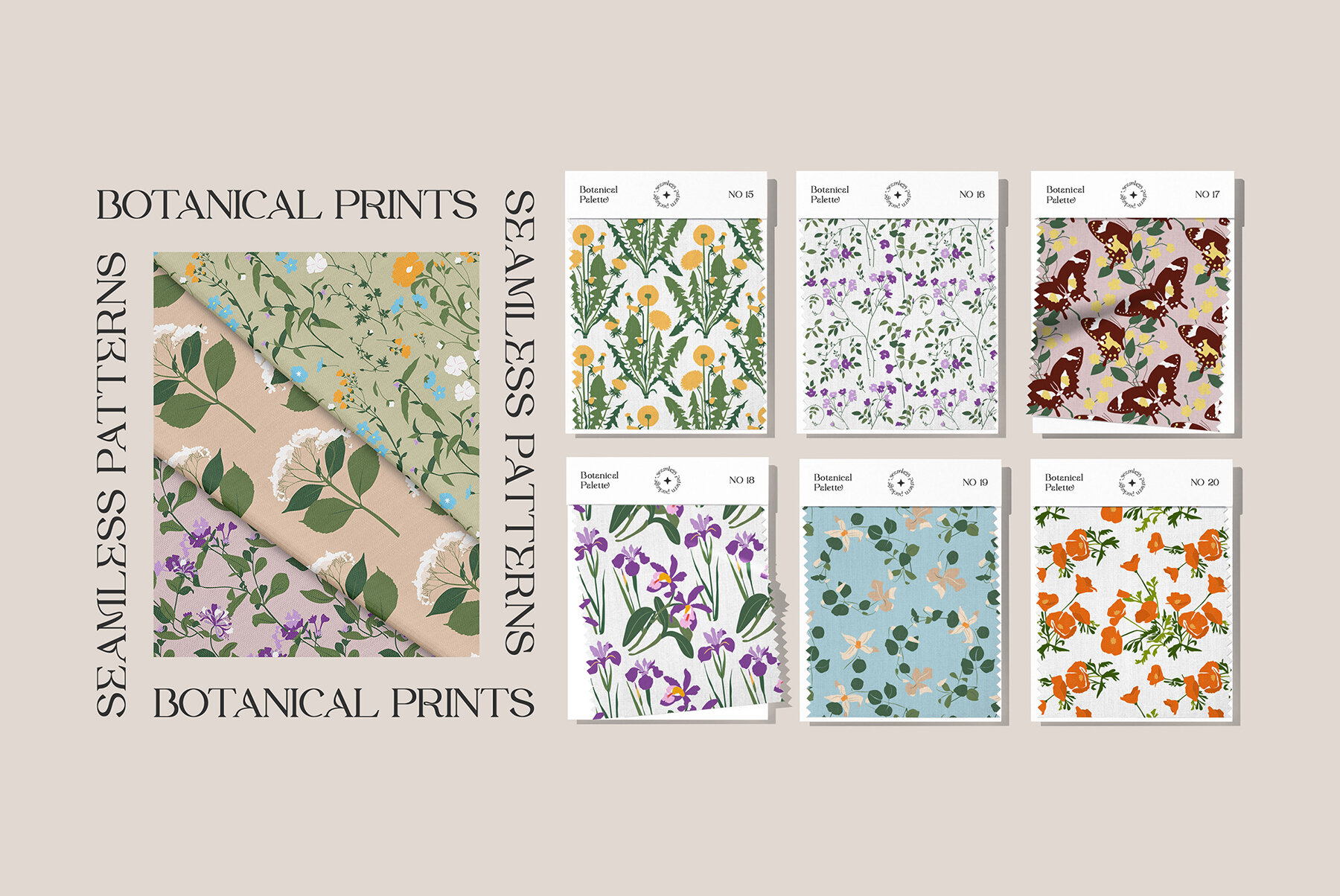 Floral Retro Label Kit 22