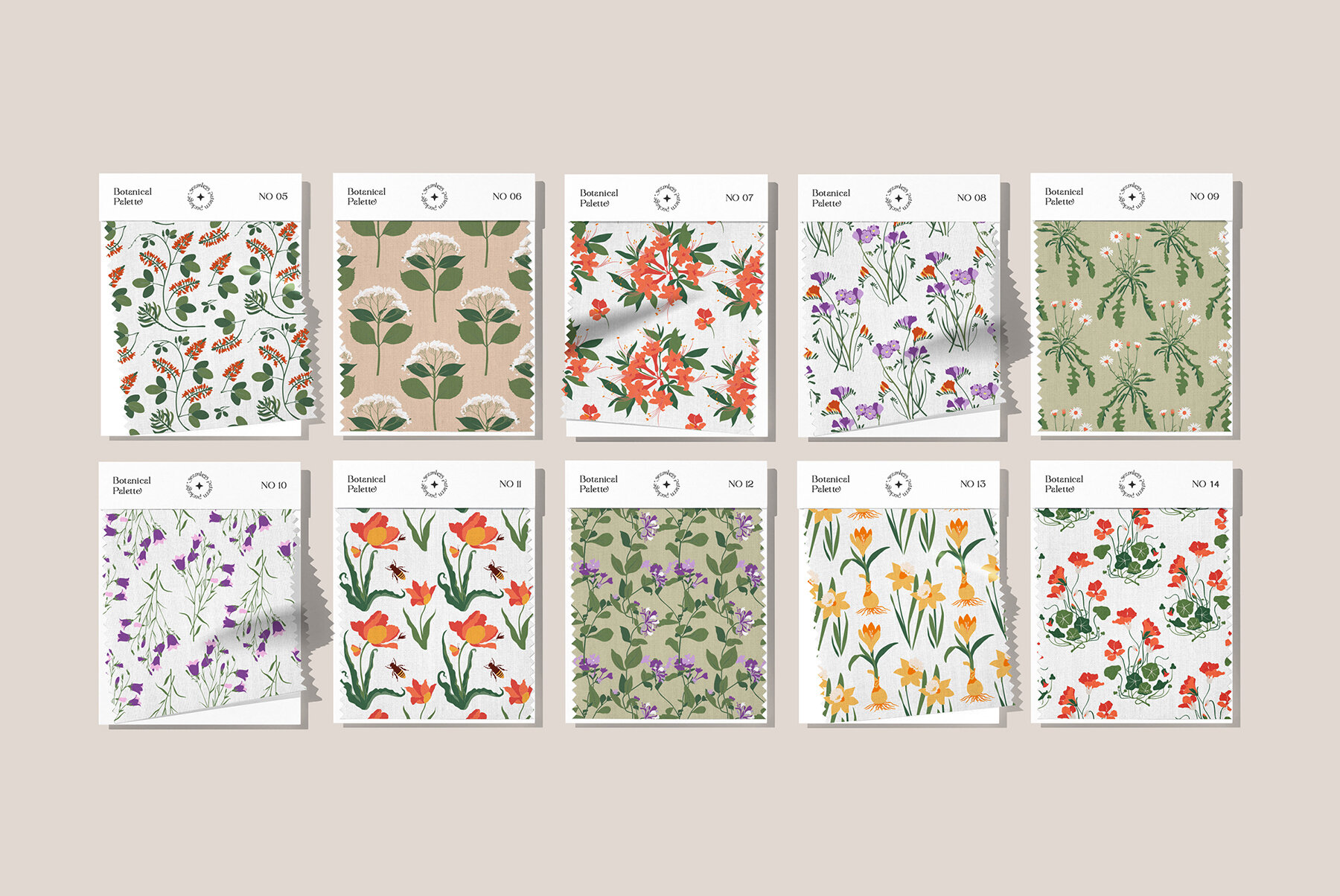 Floral Retro Label Kit 23